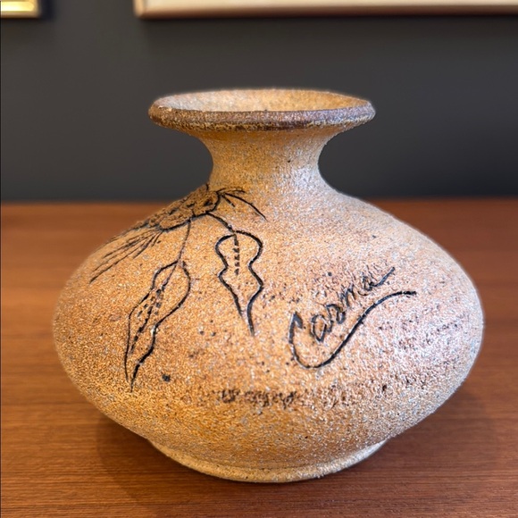 Artistic Textured Vase with Floral Design - Picture 5 of 9